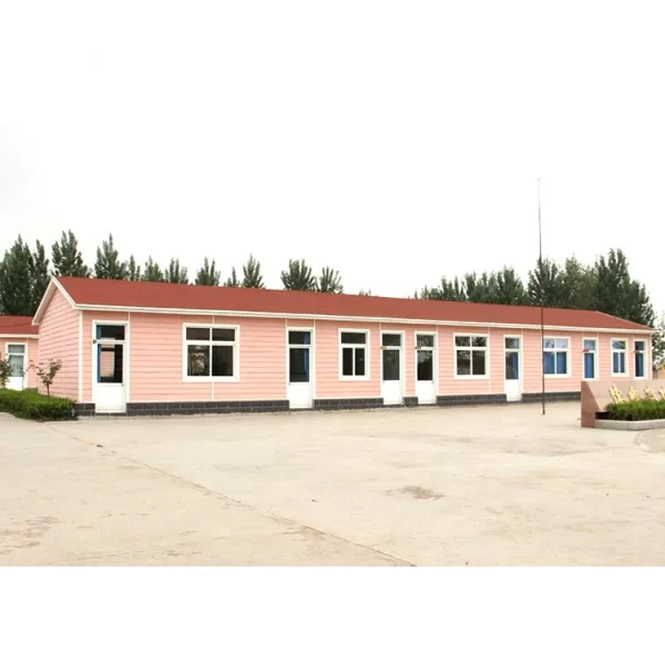 Affordable Customized T Type Prefabricated House with Sloping Roof