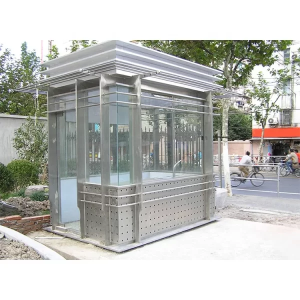 Portable Security Guard Kiosk - Stainless Steel
