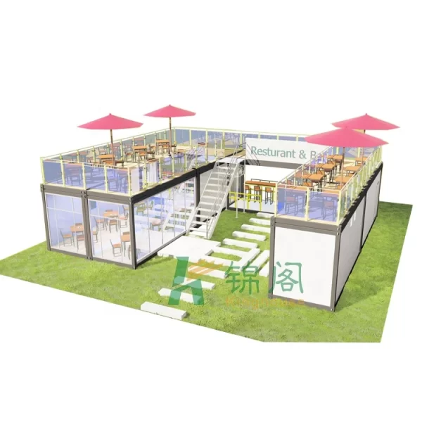 Modern 2 Storey Prefab Container Restaurant