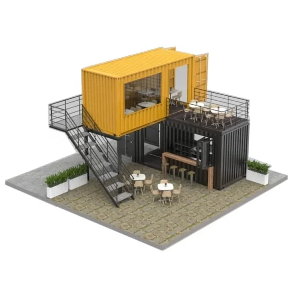 Portable 20ft Prefab Cafe Shipping Container