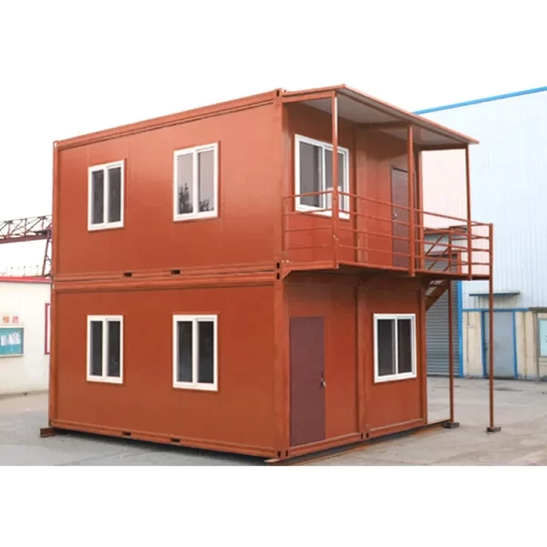 2 Floors Steel Prefabricated Sandwich Panel Container House for Living